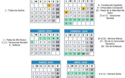 Calendario provisional curso 19/20
